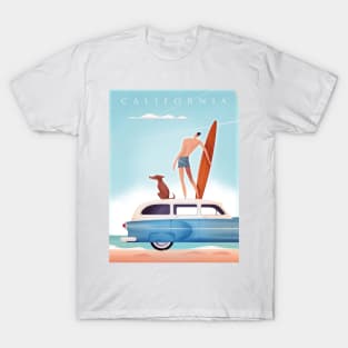 Vintage Travel California Surfing T-Shirt